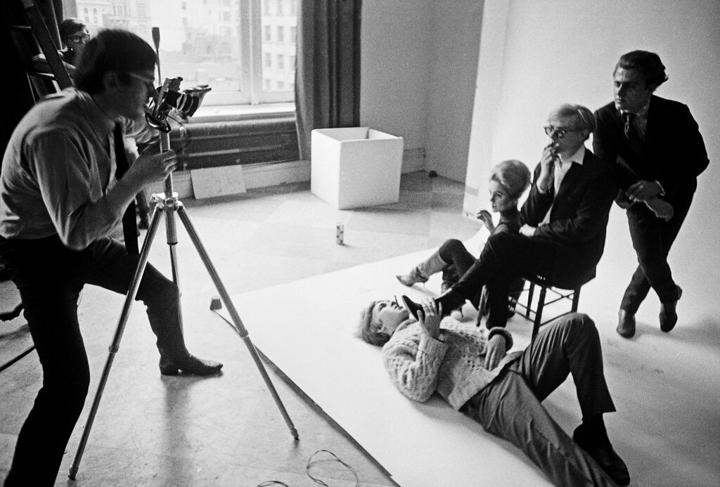 David McCabe photographing Andy Warhol